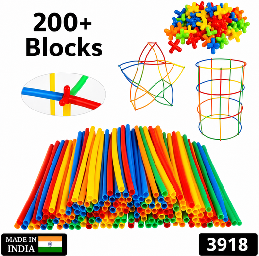 Colorful Straw Educational Building Smart City Blocks for Kids