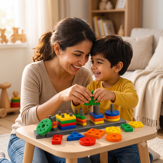 Help Your Child Learn Shapes, Colours & Problem Solving Through Play